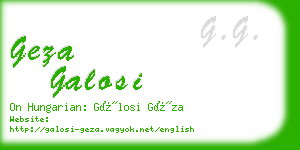 geza galosi business card